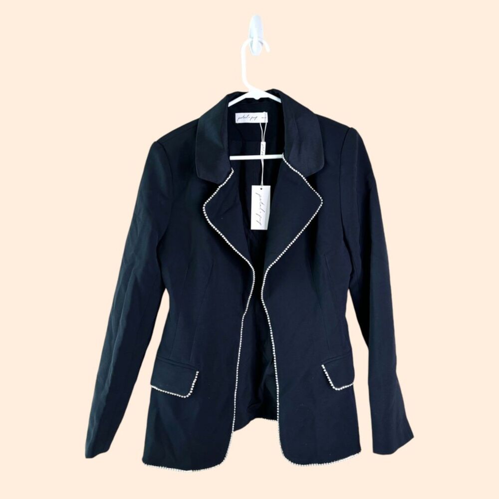 Petal Pup Crystal Black Blazer